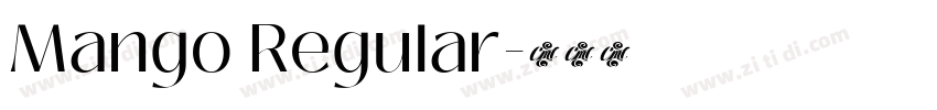 Mango Regular字体转换